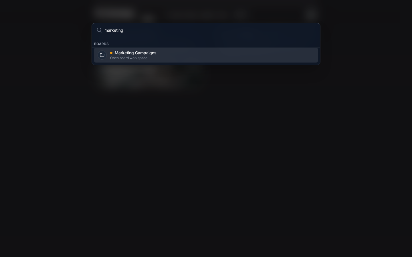 Command palette search