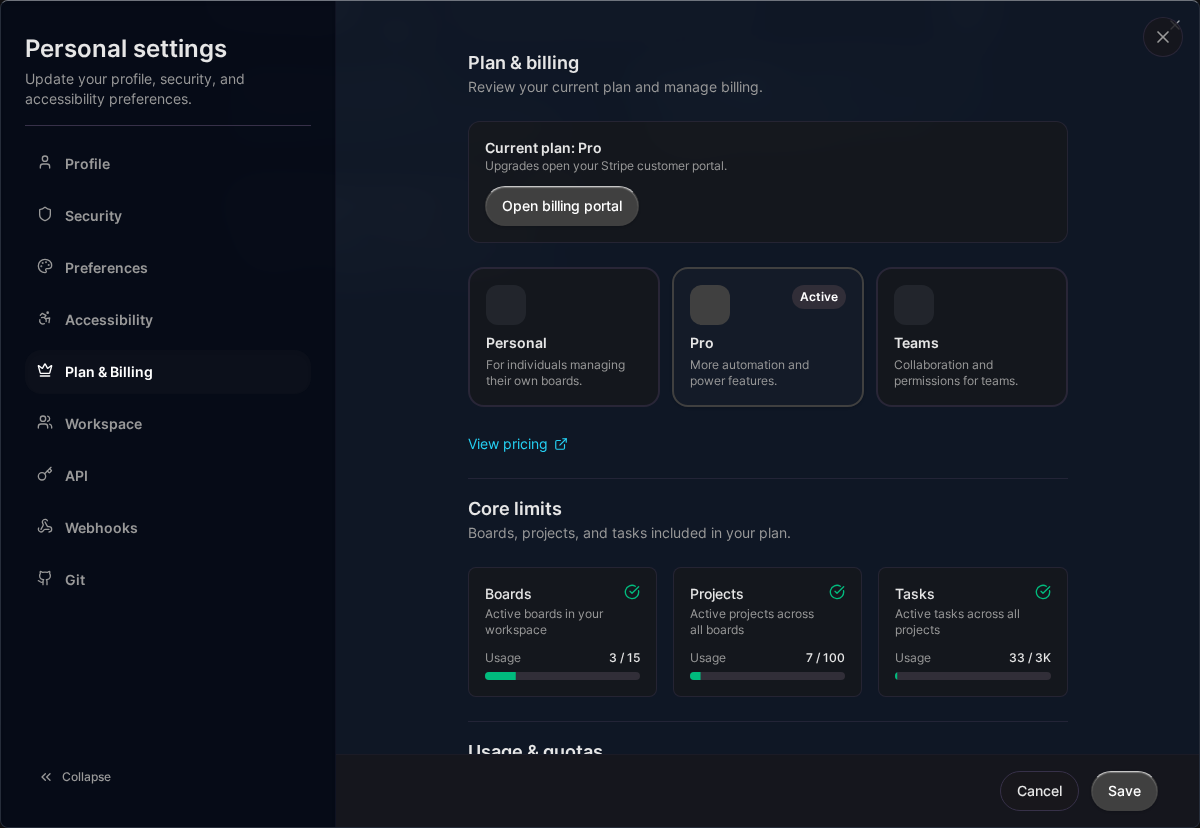 Trash feature (Desktop)