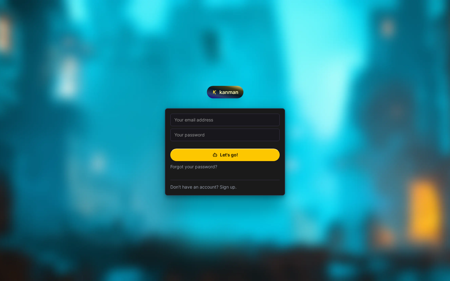 Login page (Desktop)