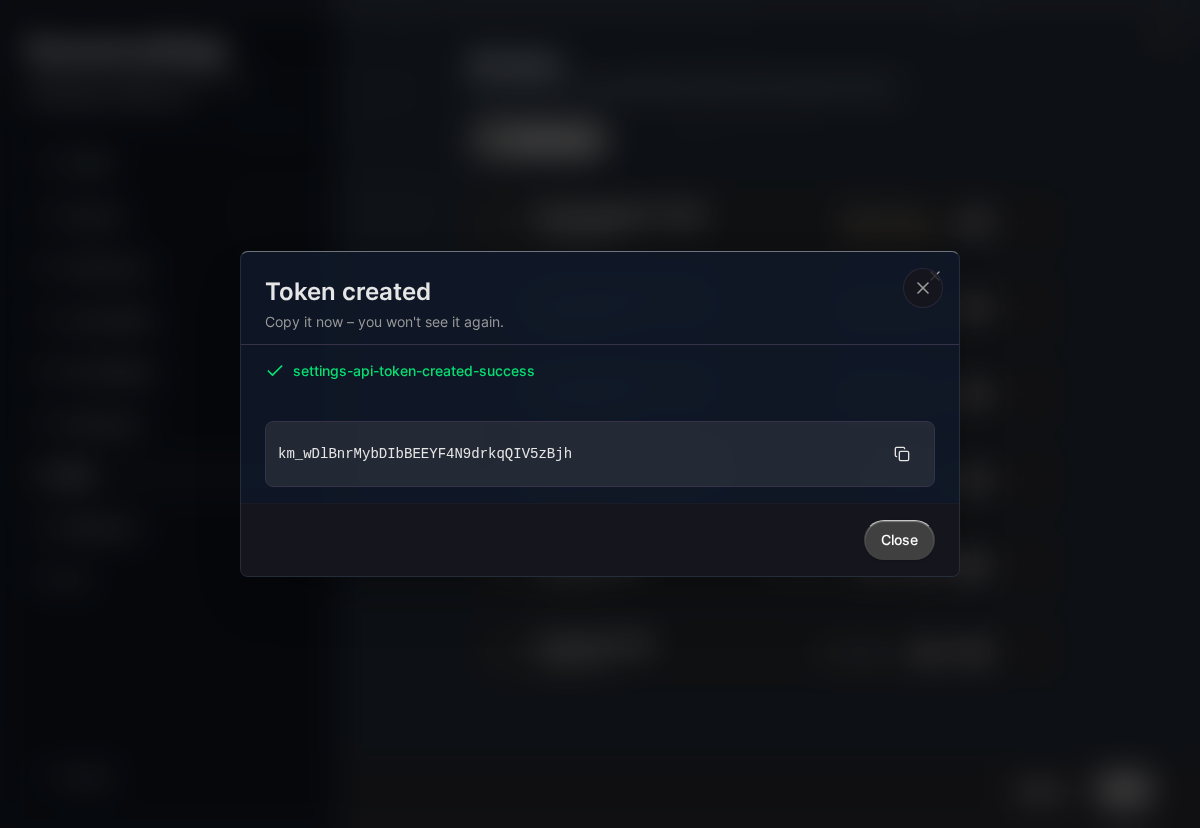 Token created - copy it now (Desktop)