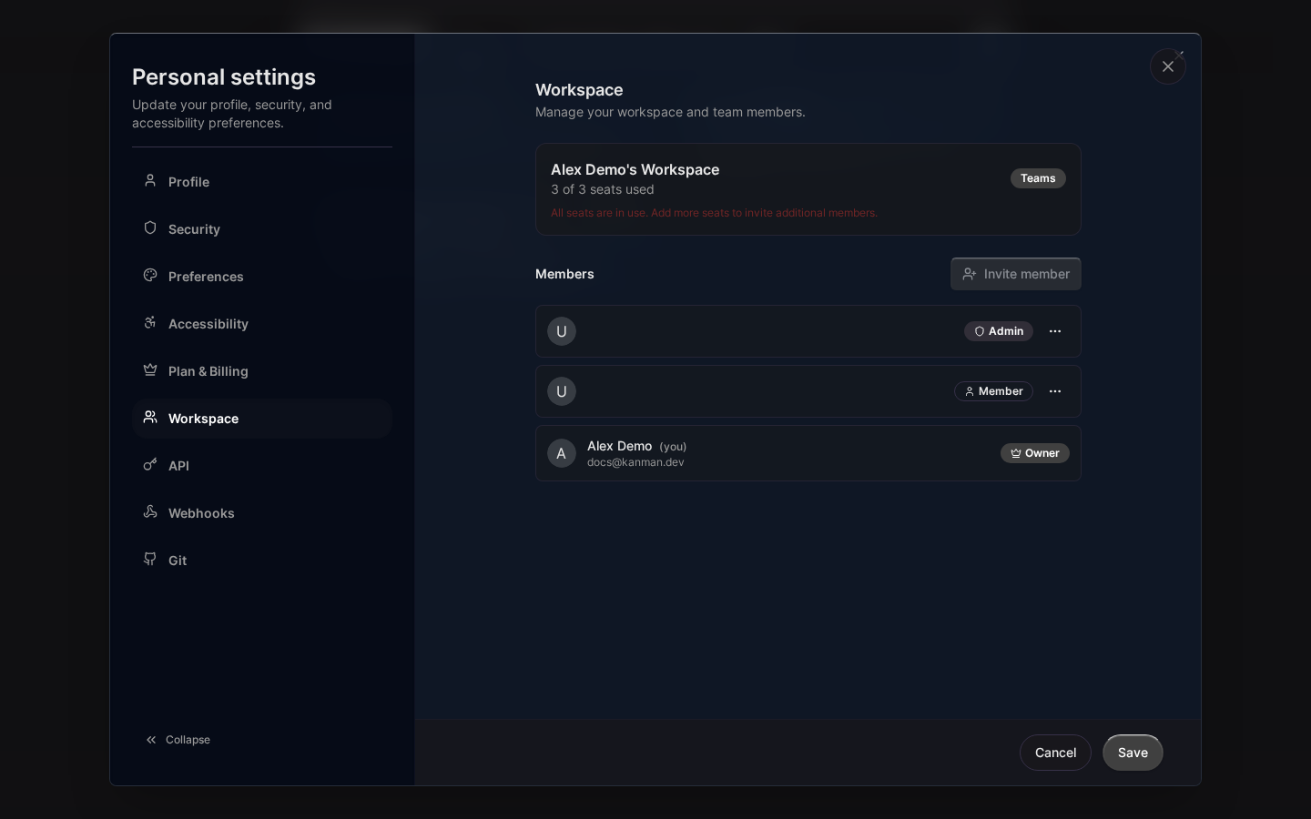 Confirm member removal (Desktop)
