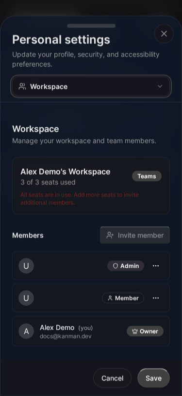 Confirm member removal (Mobile)